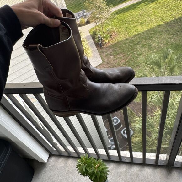Vtg 80-90’s Red Wing Pecos 1155 Work Boots Leather Roper Men US 12 ! main image 4